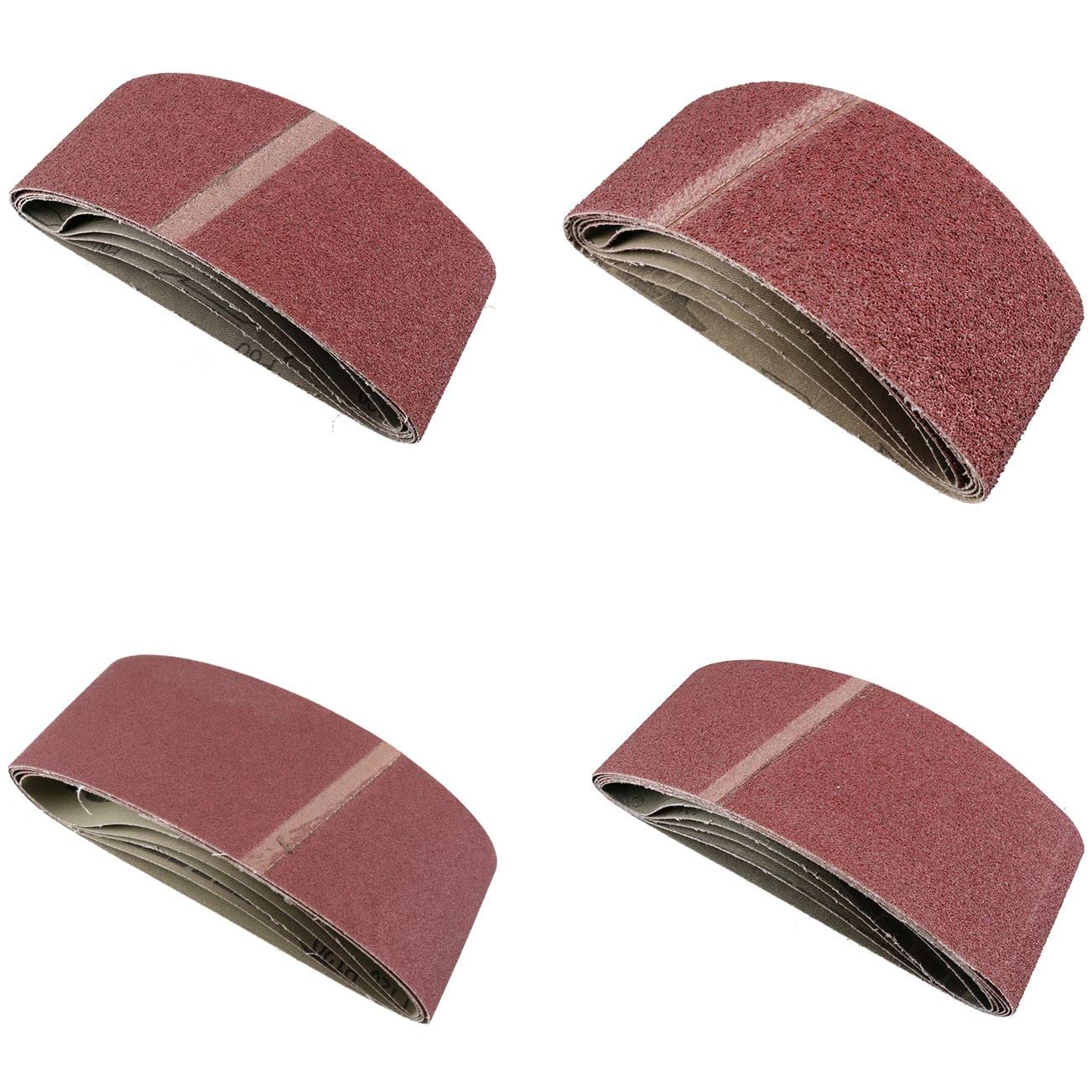 Bandes abrasives 457mm x 75mm indéchirables pour éliminer vernis et rouille sans effort, lot 20