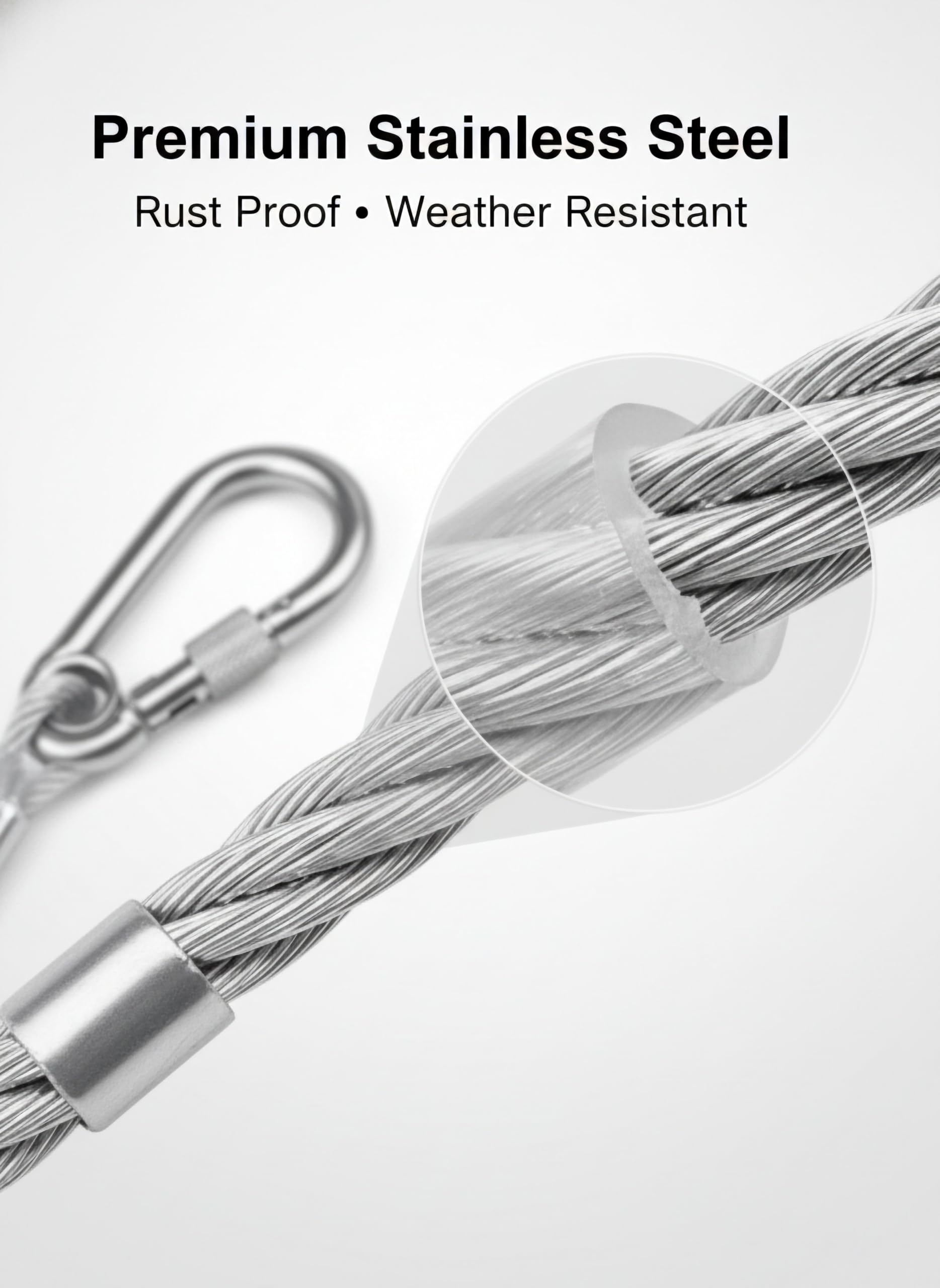 Stainless Steel Clothesline - Durable & Portable -7