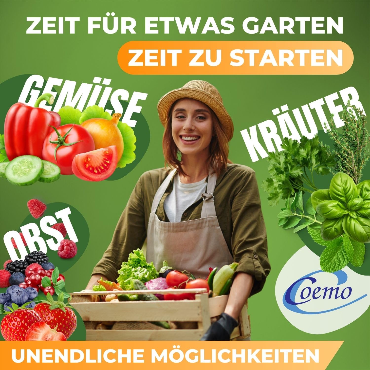 Coemo Hochbeet Holz 90 × 60 × 90 cm mit Ablageboden – Pflanztrog & Frühbeet für Balkon, Terrasse & Garten – Kräuterhochbeet mit Pflanzvlies – auch als Sichtschutz nutzbar