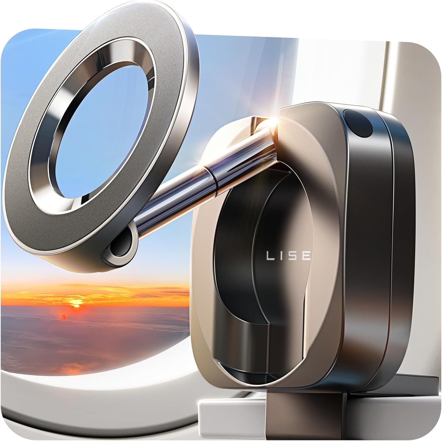 LISEN Airplane Travel Europe Vacation Essentials Phone Holder Gadgets Long Flight Must Have Toddler Mini Travels Essentials Kids Women for MagSafe Travel Accessories Cruise Essentials Camera Mounts