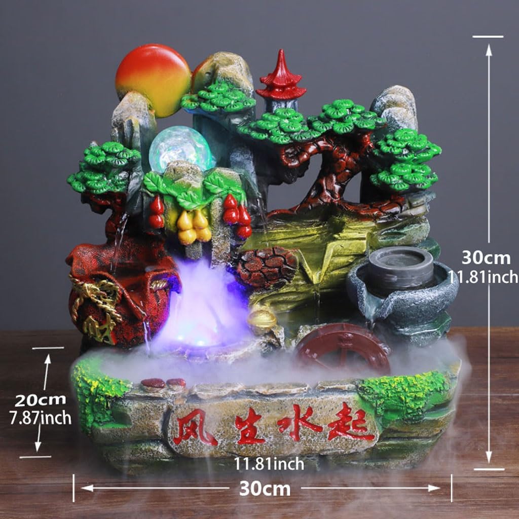 Fuente de Cascada, Fuente de sobremesa, Fuente de Agua Corriente, Adornos para decoración de Interiores, decoración del hogar, para el hogar y la Oficina
