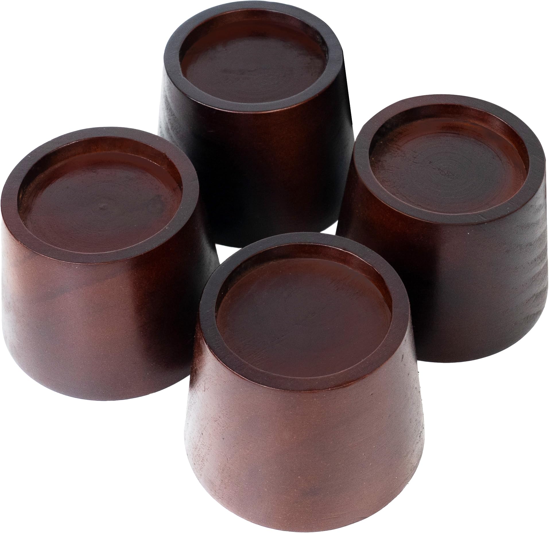 MONTIHOLD Bed Risers - Premium Pine Wood Furniture Risers, Sturdy 3-Inch Lifts for Heavy-Duty Support and Enhanced Decor (Dark Brown, 3 Inch)