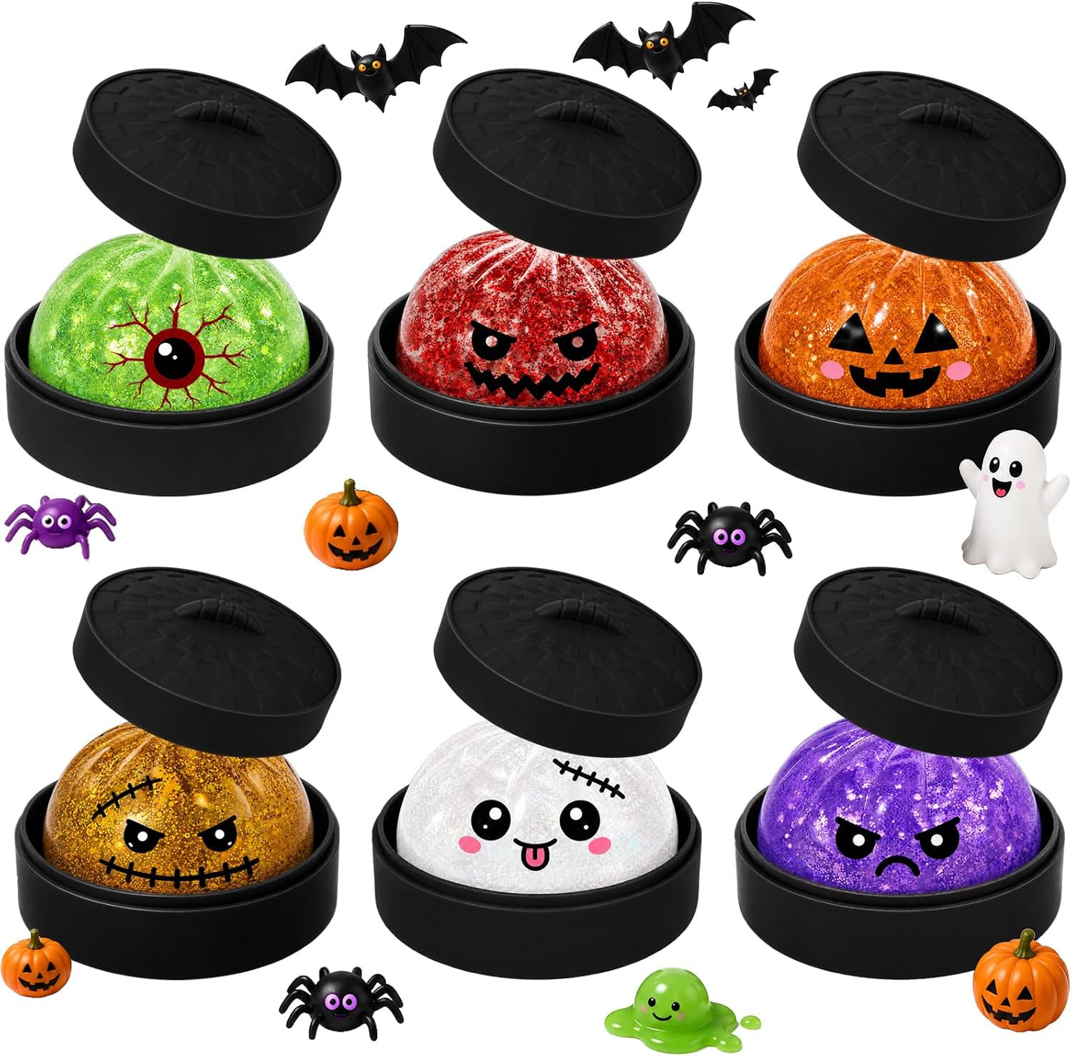 6PCS Halloween Squeeze Toys for Audlts,Halloween Party Favors Halloween Treat Bags Gifts