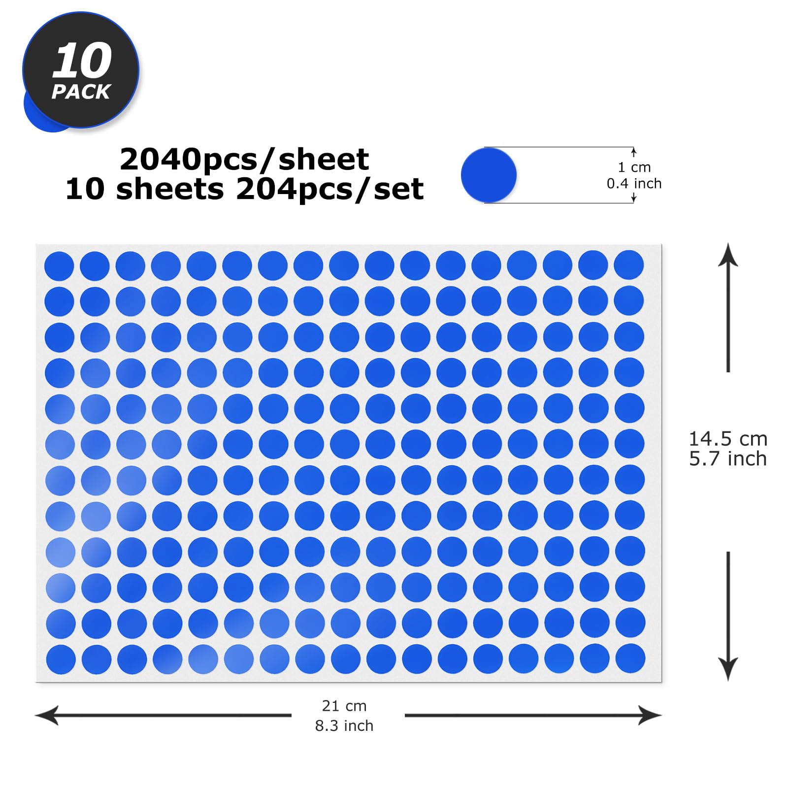 Snapklik.com : 2040 PCS Dot Stickers 0.4