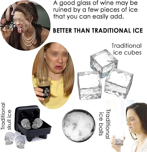 Miniatura 7 de Whiskey Stones - Paquete de 6 cubitos de hielo reutilizables de metal, tecnología de alta refrigeración, cubitos de hielo de acero inoxidable