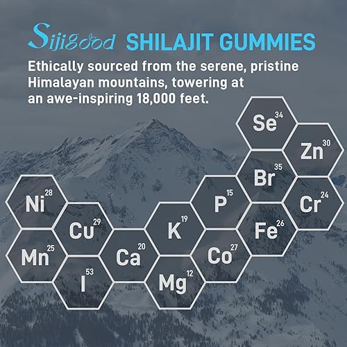 Miniatura 5 de 2 paquetes de gomitas de suplemento Shilajit con más de 85 suplementos de minerales traza, Shilajit para hombres y mujeres, 120 gomitas con sabor a