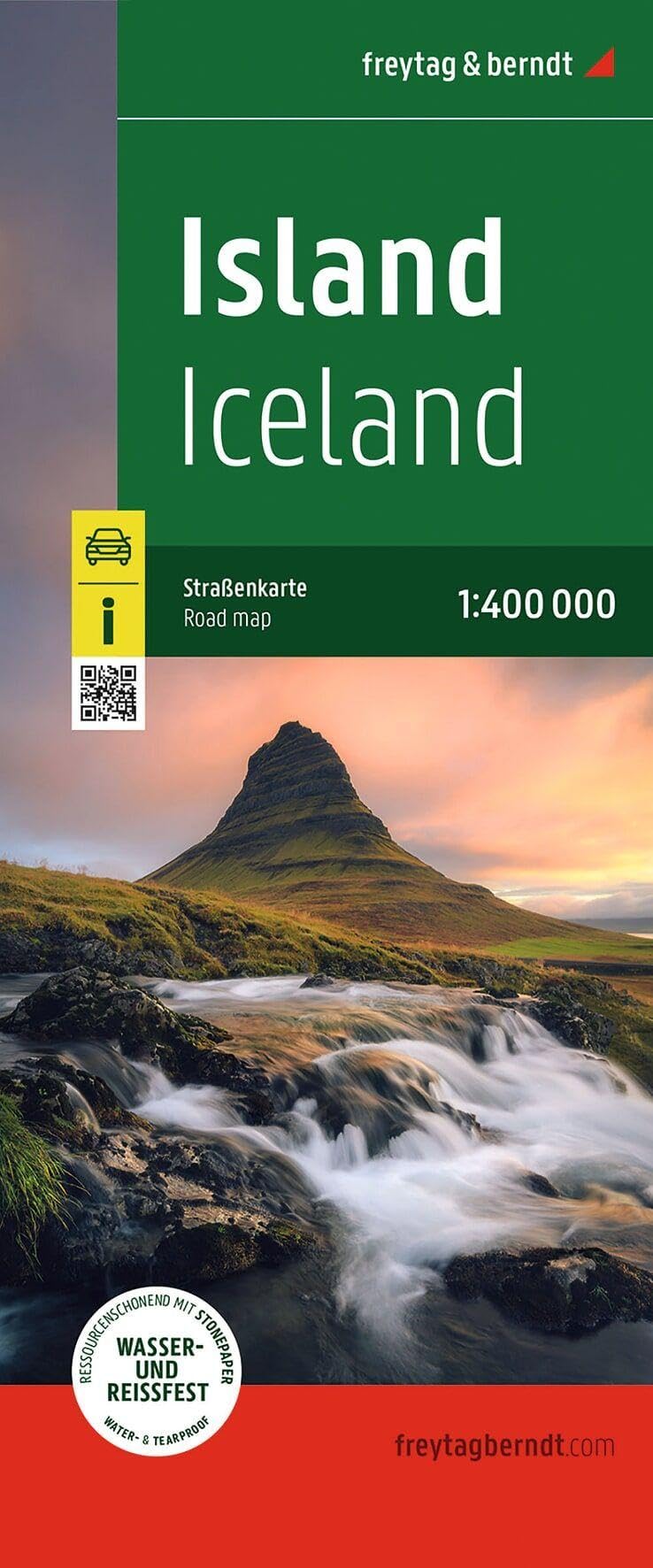 Iceland Road Map - 1:400,000 scale