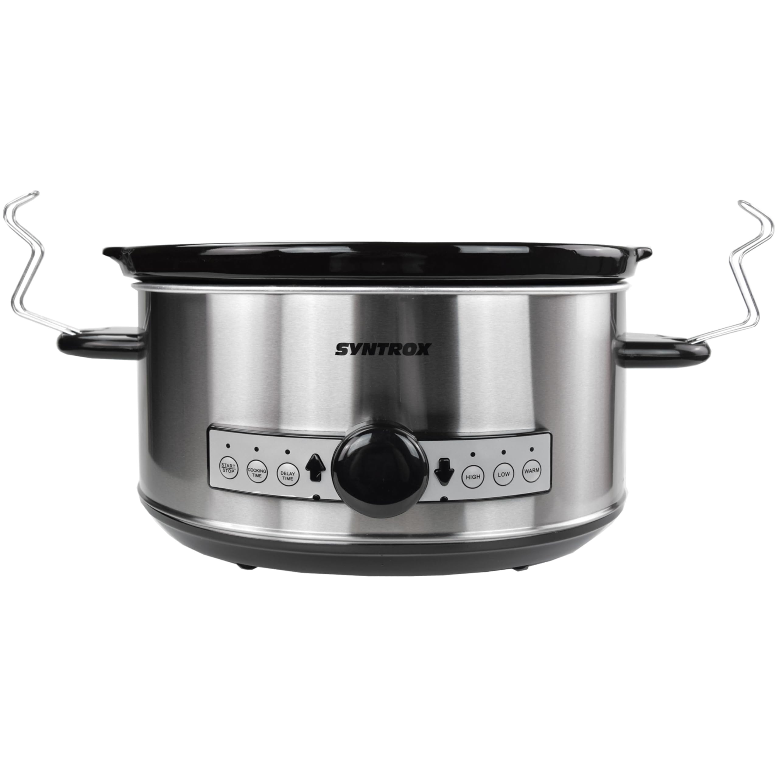 Syntrox Germany 6,5 l Slow Cooker | Schmortopf | Schongarer | Multikocher Stosax, Keramikinnentopf, Warmhaltefunktion, mit Timer, küchenzubehör, Multifunktionaler Küchenhelfer