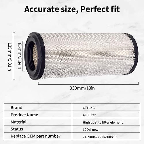 Miniatura 2 de CTLLKG 715900422 Filtro de aire de repuesto para Can-Am Maverick X3 XDS XRS 1000 900 R, Maverick X3 MAX, Max XDS XRS Turbo R RR, Maverick Sport