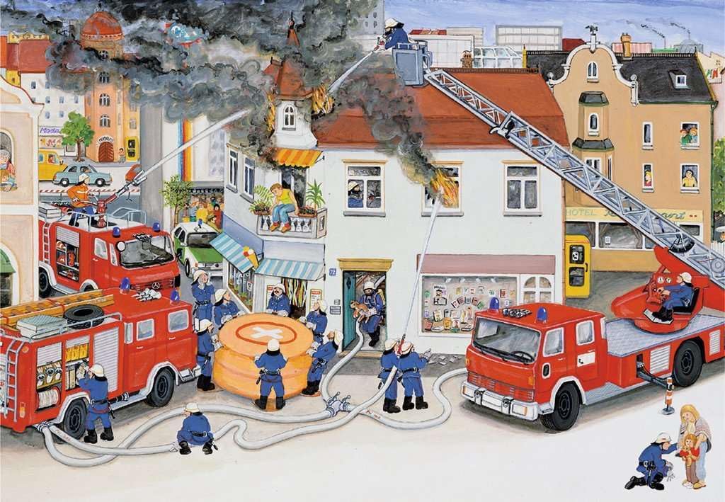 Ravensburger Busy Fire Brigade Jigsaw Puzzle (2 x 24 Piece)