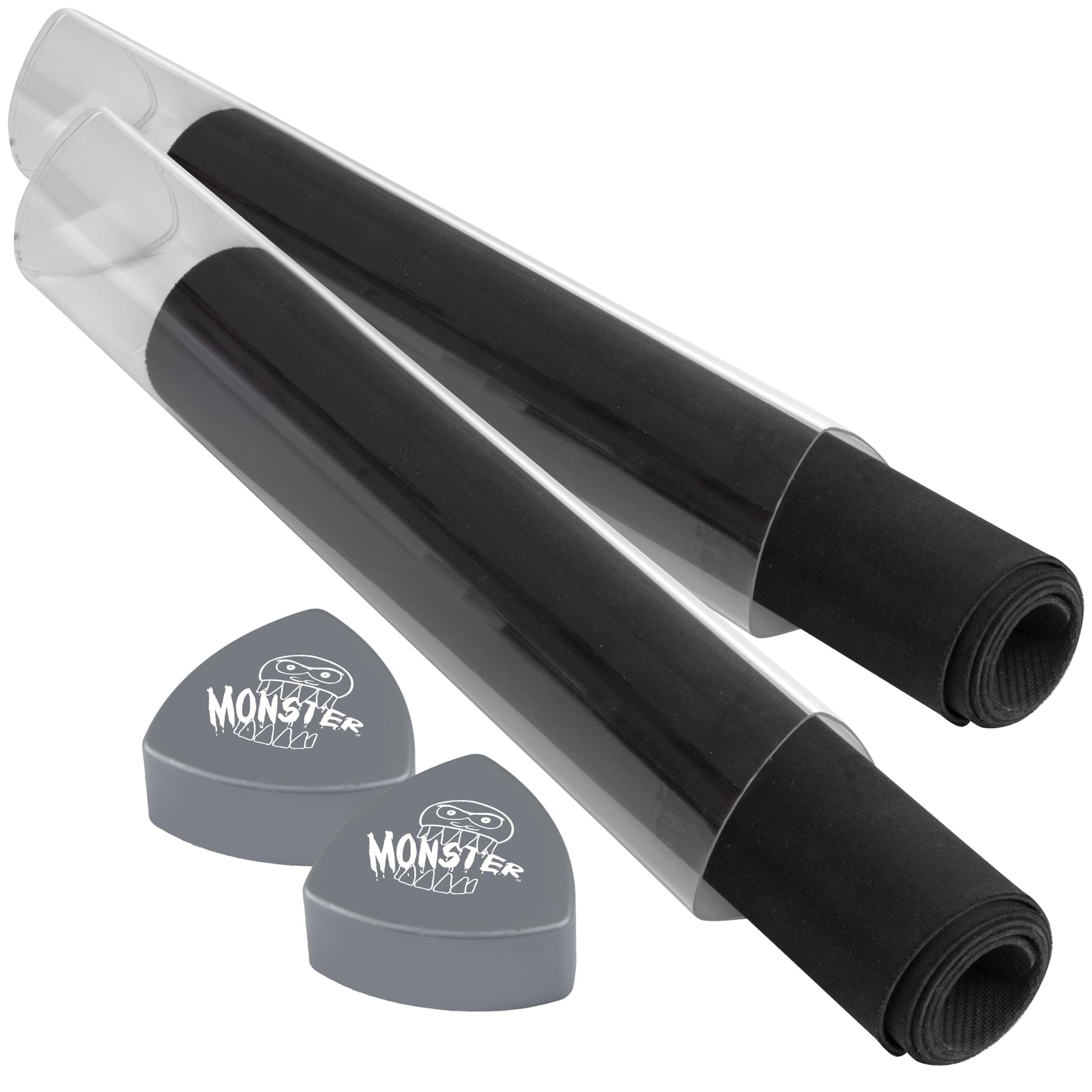 The Original Monster Prism Playmat Tube (Silver 2pk)-Easy In and Out Case Design, Holder Won't Roll Off Surfaces-TCG Game Mat Storage Compatible with Pokémon, Yu-Gi-Oh!, MTG, Magic: The Gathering, RPG