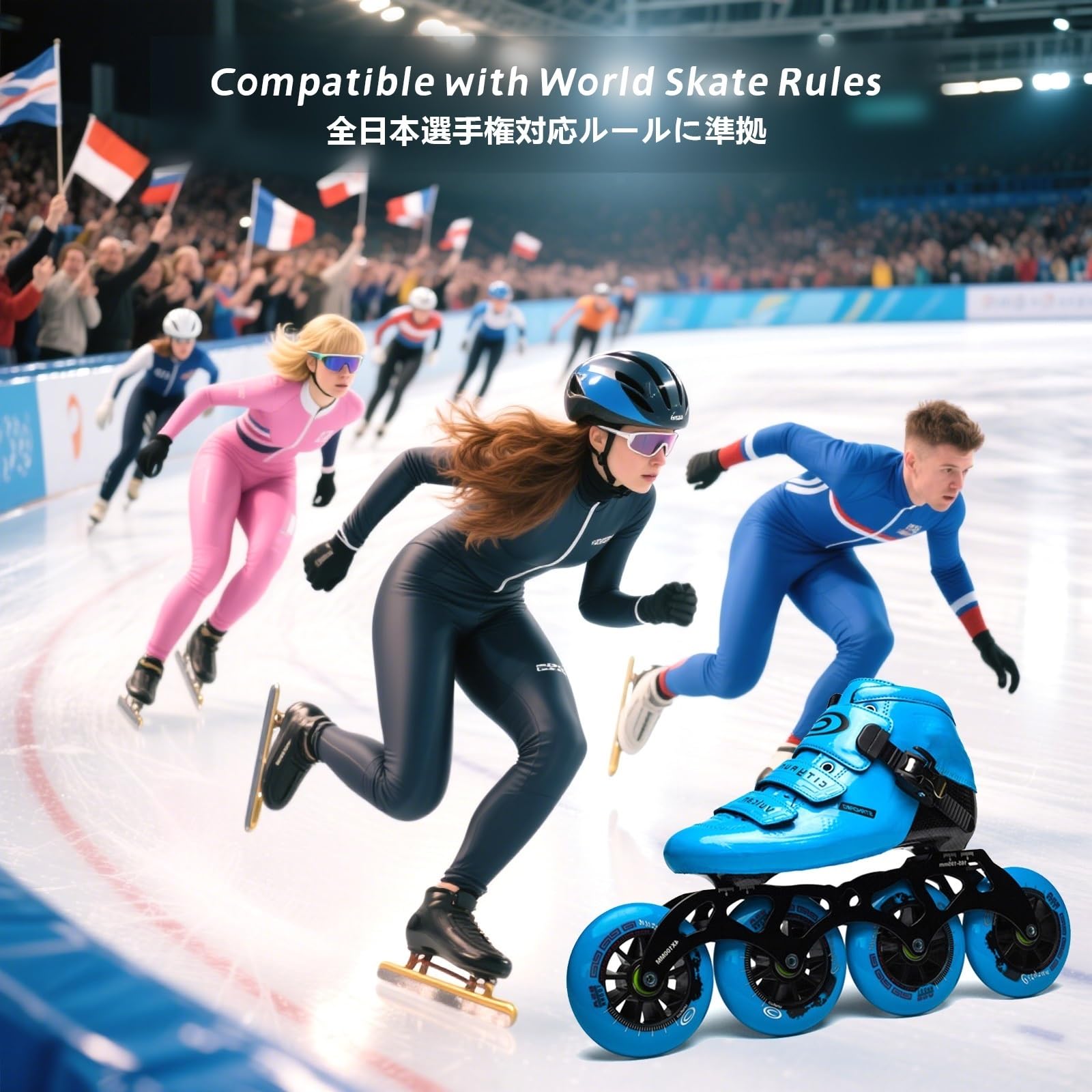 Rollers De Vitesse en Ligne for Hommes Et Femmes, Patins De Course Professionnels en Fibre De Carbone for Adultes avec Roulements ABEC-11 De Haute Précision, Patins De Course Légers