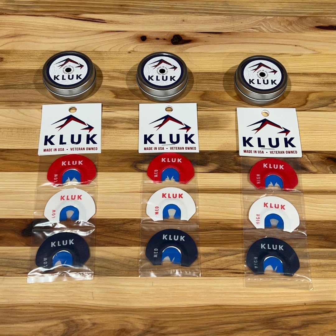 – American Heritage Turkey Mouth Call 3-Pack, Ultimate Combination of KLUK’s Nation-Wide Favorite Turkey Mouth Calls, Ghost, Combo and Hybrid Cuts