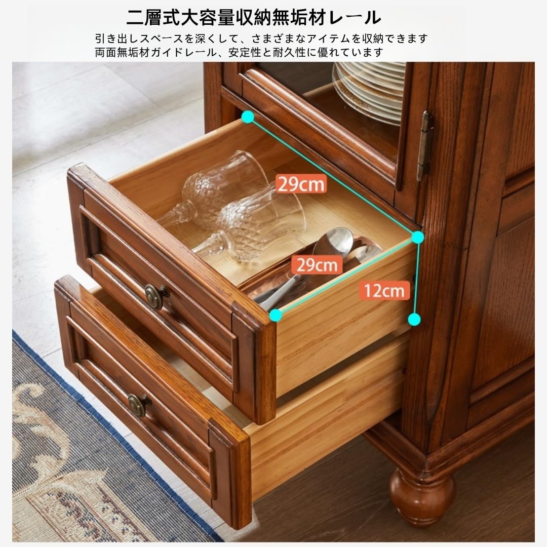 Amazon.co.jp: Rhljgbs キャビネット ガラス アンティーク クラシック