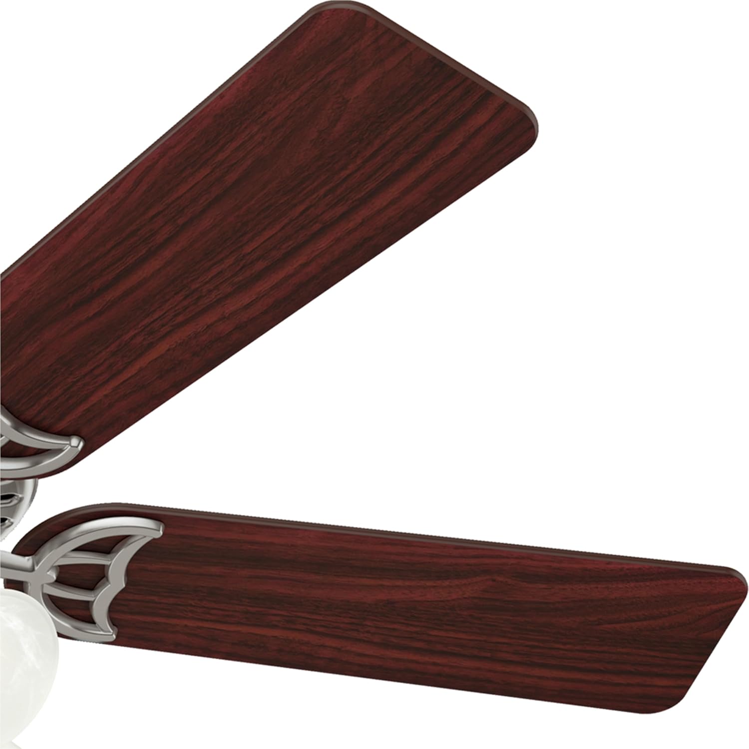 Hunter Fan 52 inch Brushed Nickel Finish Ceiling Fan with Swirled Marble Glass Light Kit (Renewed)