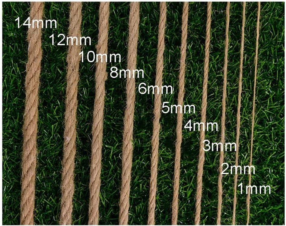 Hemp Garden Netting, Jute Climbing Rope, Outdoor Bird Protection & Kids Play Net (6mm x 15cm, 1x2m / 3.28x6.56ft) - Durable, Wear-Resistant Decorative Fence