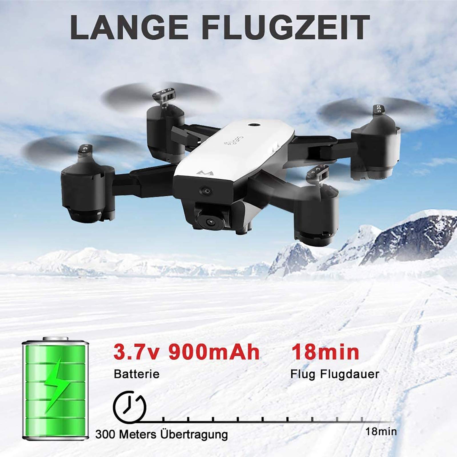Mini GPS Droni con Fotocamera HD 1080p, 5G WiFi FPV Video Live Video RC Quadcopter, seguimi, Ritorno Automatico GPS, Doppia Batteria, Il miglior Regalo per Adulti e Bambini