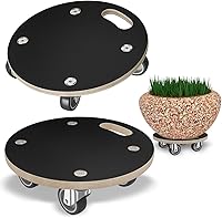 Vista 8 de Carretilla para Mover Muebles de 15 Pulgadas de Servicio Pesado con Rodillos Móviles de Madera Dura, Capacidad de 550 Libras, Carrito Plano