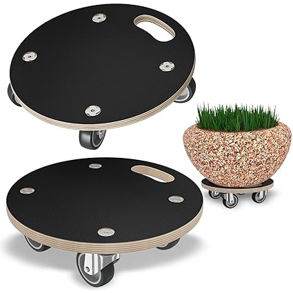 2 Pack Furniture Mover Dolly Moving Rollers 15 Inch Moving Dollies 550lbs Capacity for Heavy Duty Furnitures Heavy Objects Hauling Moving Cart with Wheels for Outdoor/Indoor