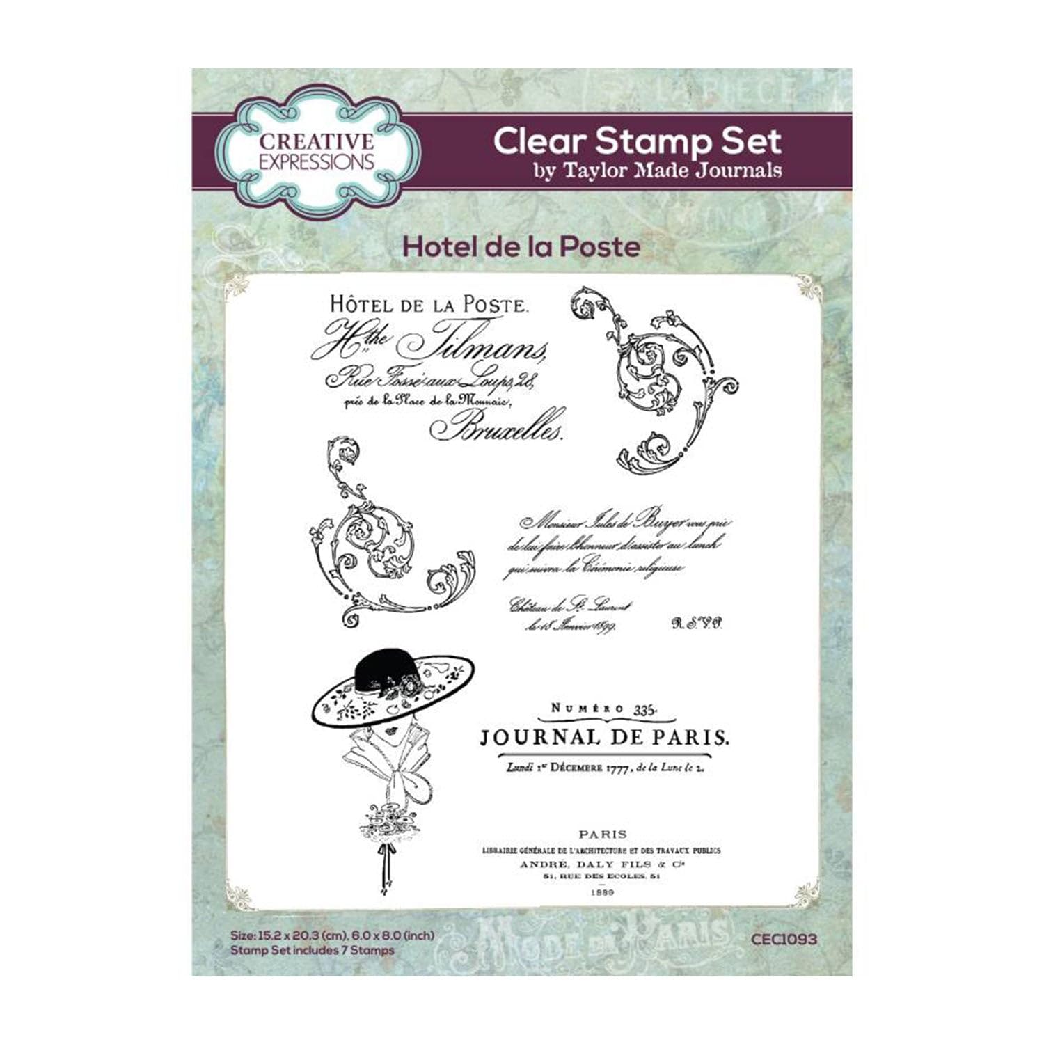 Taylor made Journals Craft Stamp, Photopolymer, 6 x 8 in
