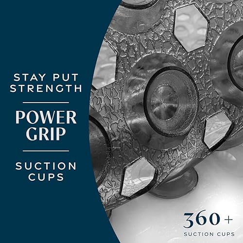 Miniatura 2 de SlipX Solutions Power Grip - Alfombrilla de seguridad para bañera, tecnología de agarre de precisión para una protección más larga, más fuerte y