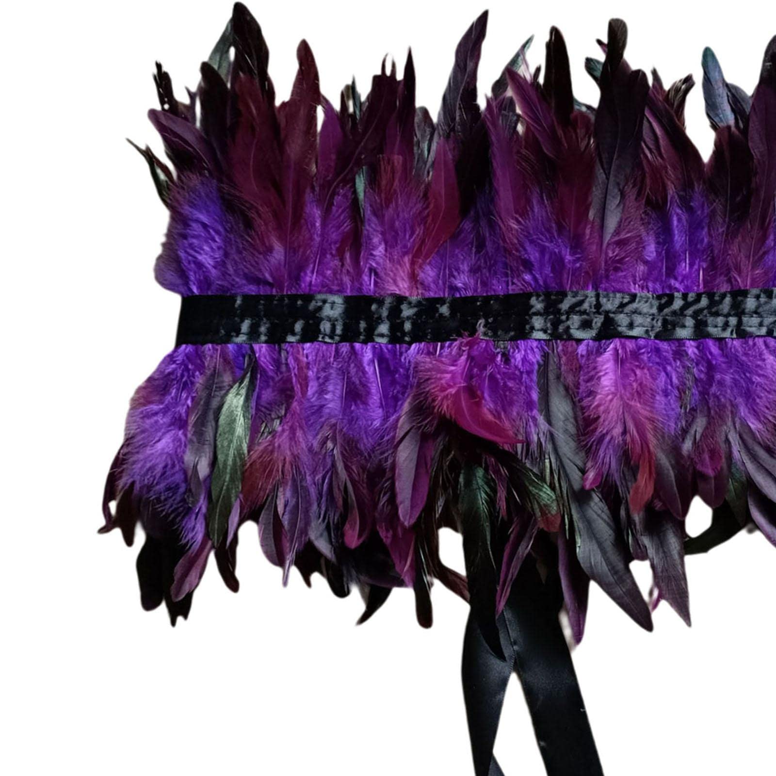 CALANDIS False Feather Shrug Capes Plume Gothic Feather Tops for Halloween Aldult Purple-image-43