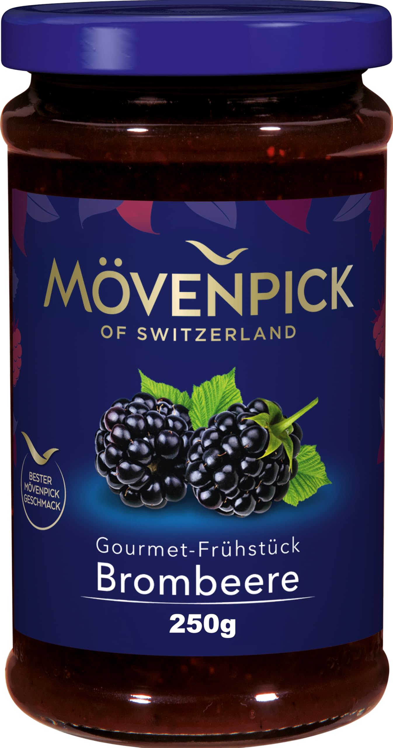 Mövenpick Gourmet-Frühstück Brombeere, Premium Fruchtaufstrich, 55 Prozent Frucht, 250 g
