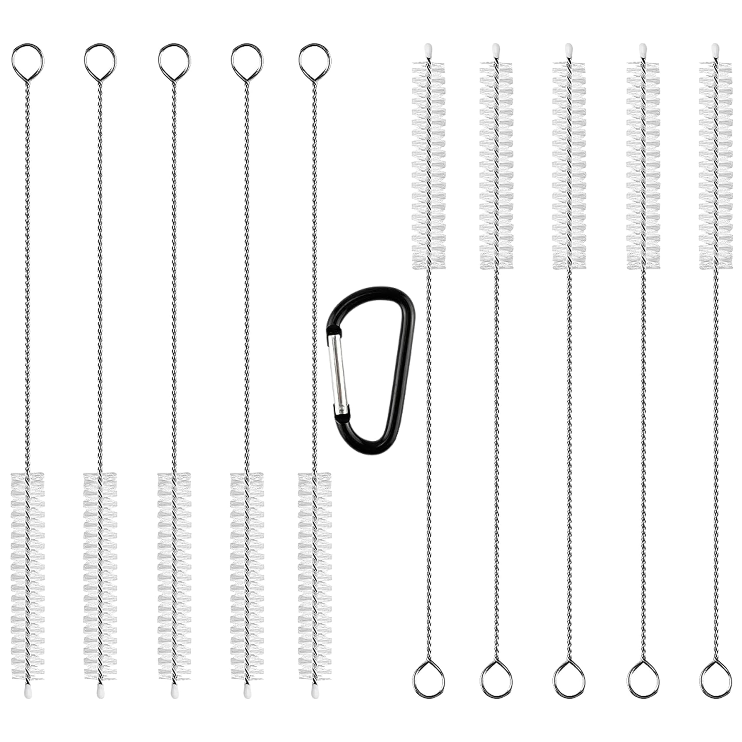 10 Straw Cleaner Brush Extra Long - Set of 10 Metal Straw Cleaner - Straw Cleaning Brush for Reusable Straws