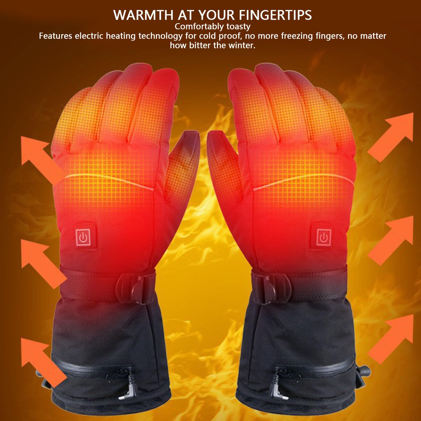 Térmicos para Hombres Mujeres Térmicos Eléctricos Calentadores de Manos Recargables para Esquí de Invierno 2 Unidades