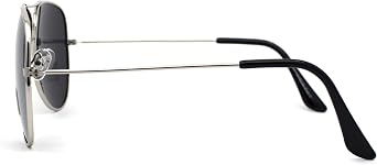 Air Force Polarized Silver Mirror Lens Police Style Cop Pilots Sunglasses