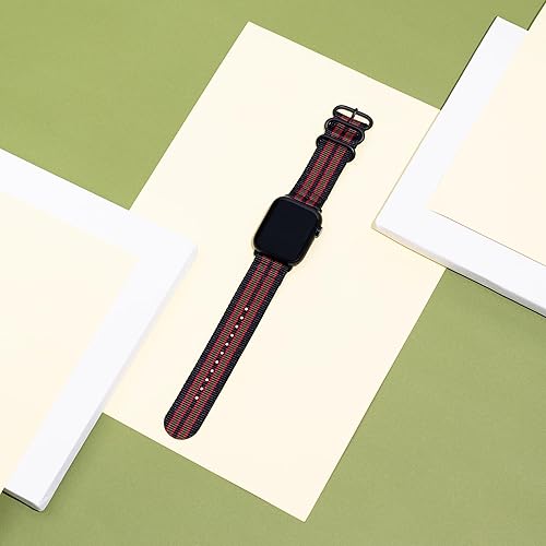 Miniatura 2 de Carterjett - Correa para Apple Watch 1.732pulgadas, 1.654pulgadas, 1.575pulgadas, 1.496pulgadas, nailon NATO, correas iWatch, mujeres y hombres, 12