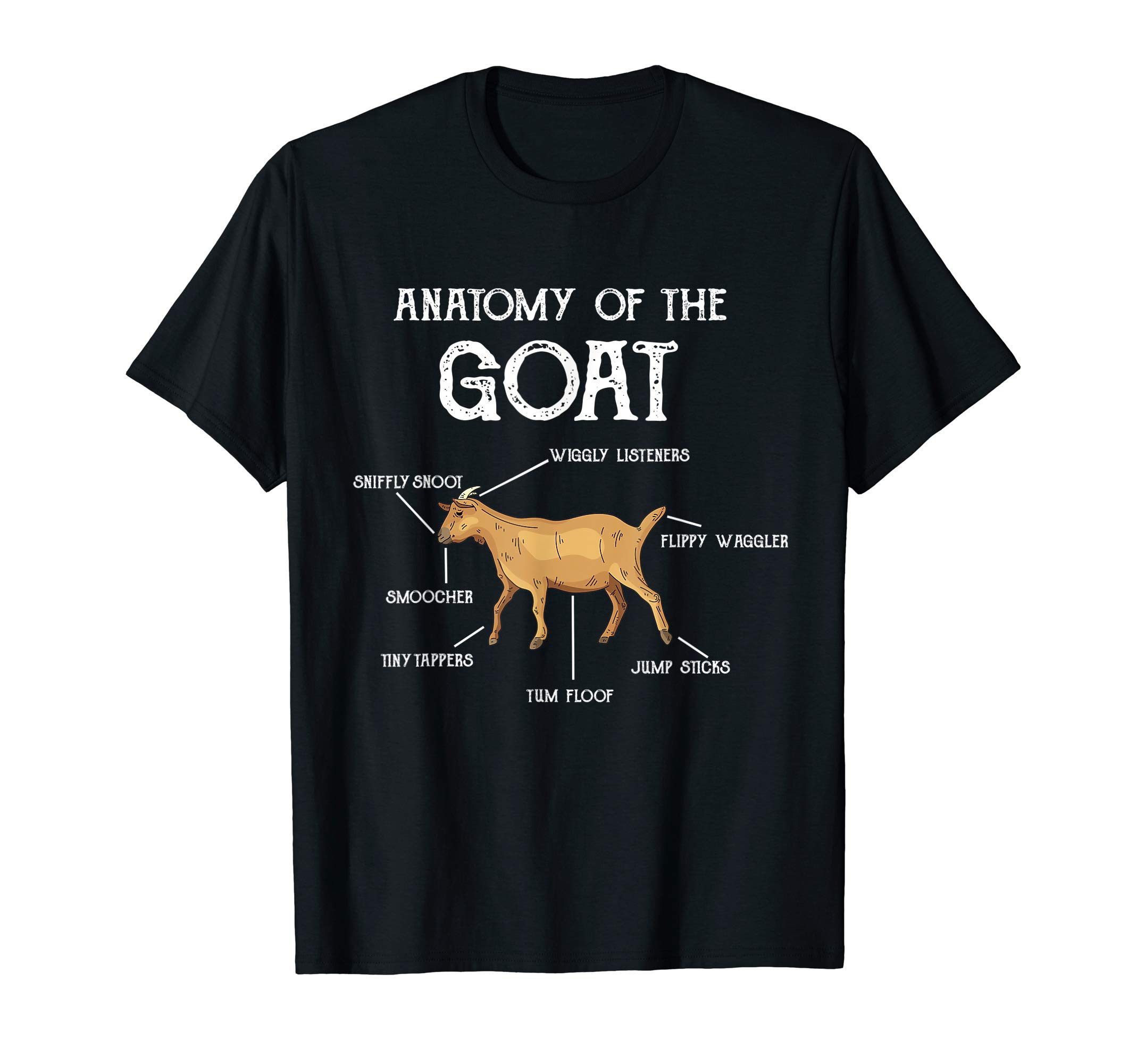Funny Goat Merchandise Women Men KidsAnatomy Of The Goat Animal Caprine Clothes Farmer Gift Goat T-ShirtOEKO-TEX STANDARD 100