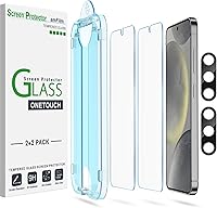 Vista 13 de amFilm OneTouch - Protector de pantalla para Samsung Galaxy S22 5G de 6.1 pulgadas, dureza 9H con protector de lente de cámara, más fácil