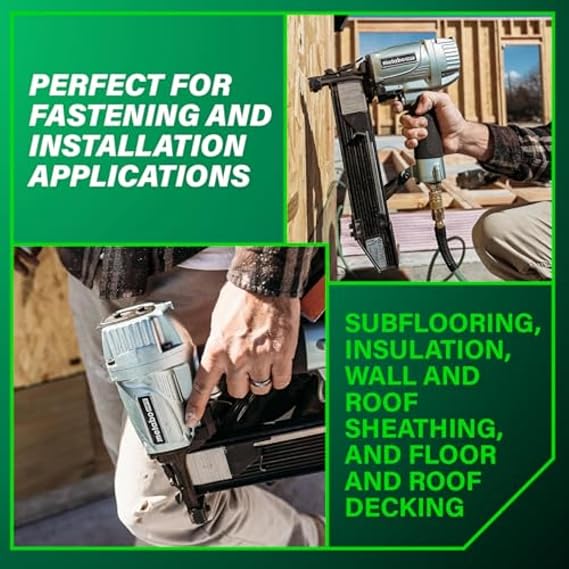 Metabo HPT 16 Gauge Crown Stapler, Pneumatic Staple Gun, N5010A