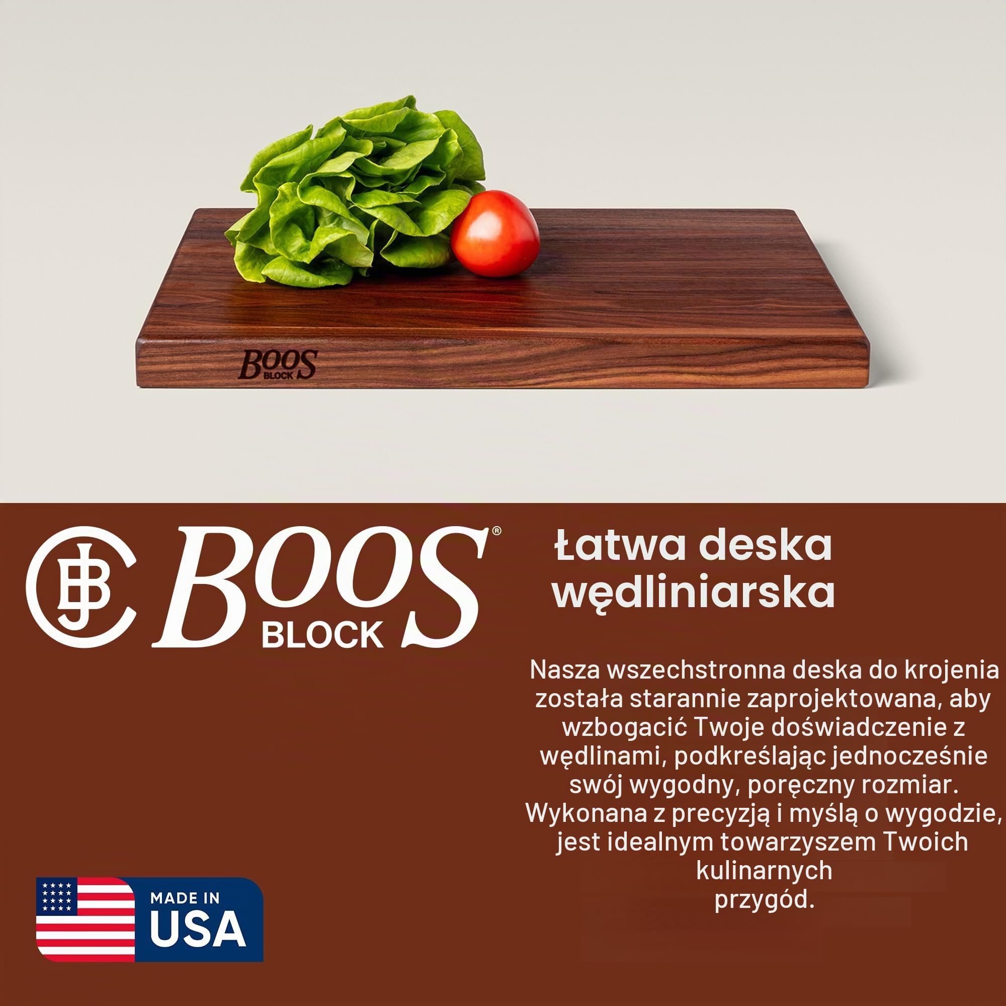 Boos Block Deska do Krojenia, Brązowy, 51 x 38 x 4 cm