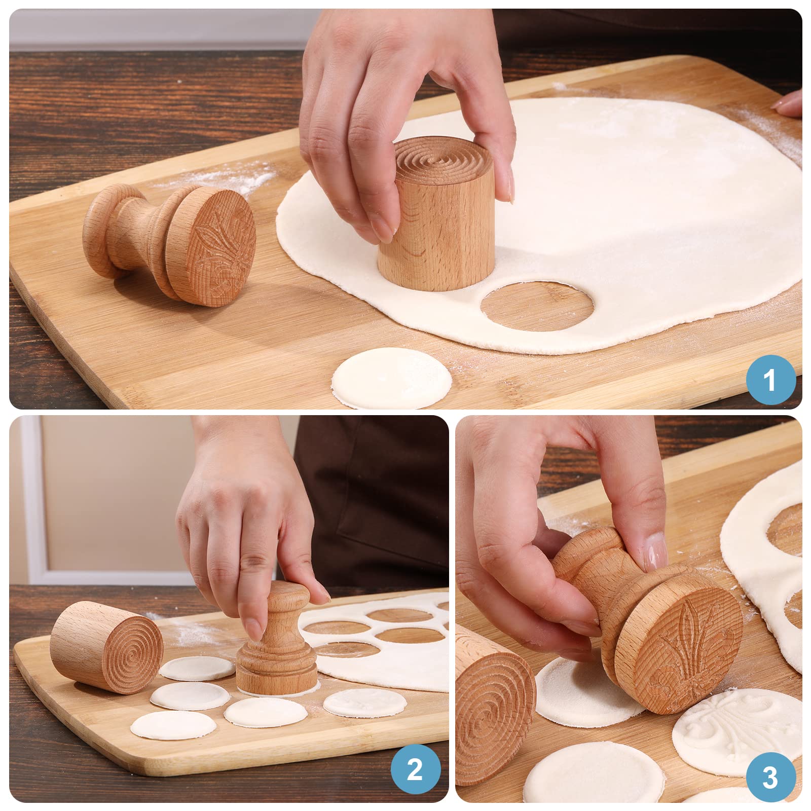 Amazon.com: Haoideo Corzetti Stamp Mould Wood Ear Shape Corzetti