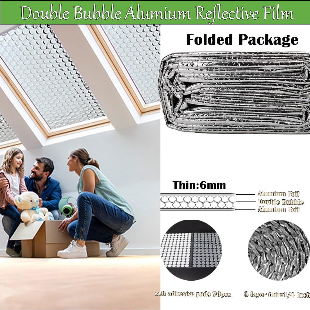 Double Reflective Insulation Foam 23.6inch×120Inch, 6MM Thick - View #7