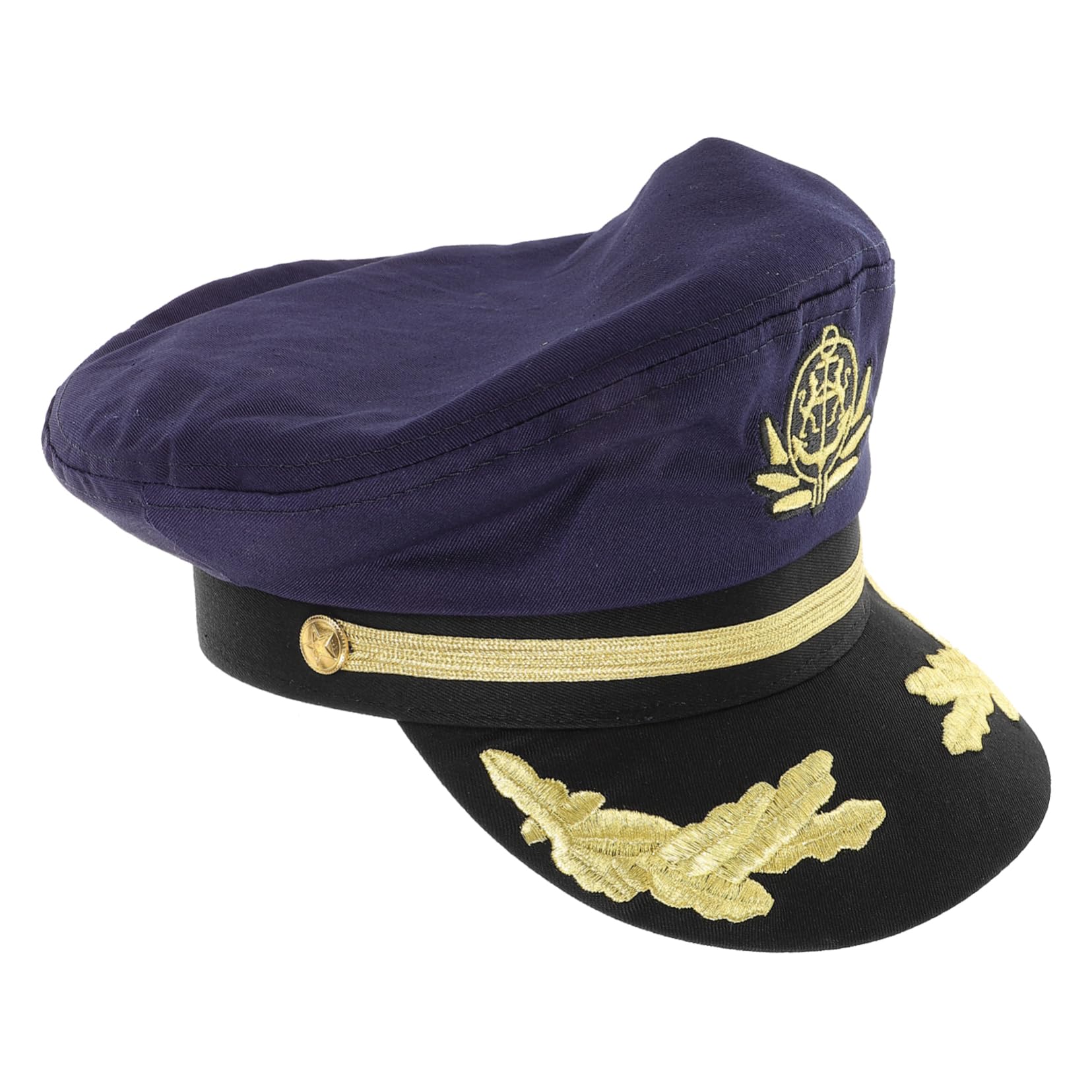 Didiseaon Navy Cap Costume Men Boat Captains Hat Captain Hat for Outdoor Sailor for Cosplay Boat Accessories Adult Fan Brim Pirate Accessories Marine Caps Navy Ha Fabric