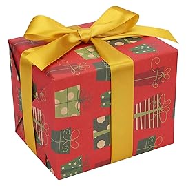 Baocuan 1 inch Golden Satin Ribbon 50 Yards Solid Fabric Ribbons Roll for Wedding Invitations, Bridal Bouquets, Sewing, Party Decorations, Gift Wrapping and More