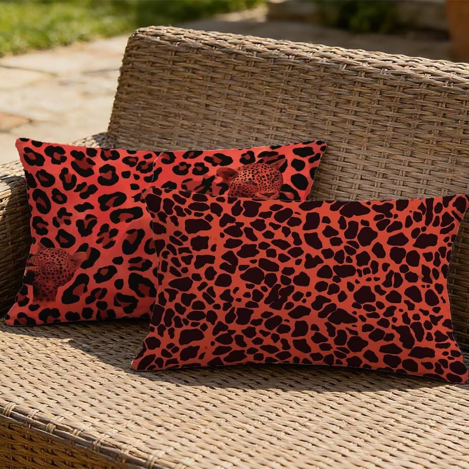 Coussin extérieur imperméable rouge 50x70 résistant aux UV M-P82