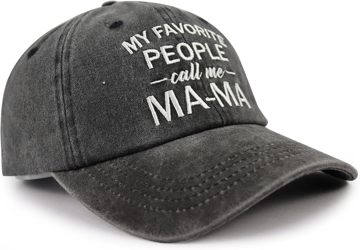 My Favorite People Called Me Mama Hat for Women, Funny Adjustable Cotton Embroidered Mom Gifts Baseball Cap - Image 3
