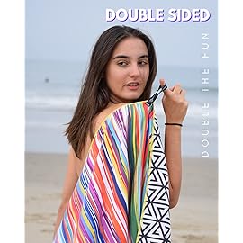 ECCOSOPHY Microfiber Beach Towel -Sand Free Towels are Quick Dry, Light Weight, Super Absorbent-Perfect Pool, Travel, Cruise, Camping Essentials-Oversized Extra Large for Adults (Key West)