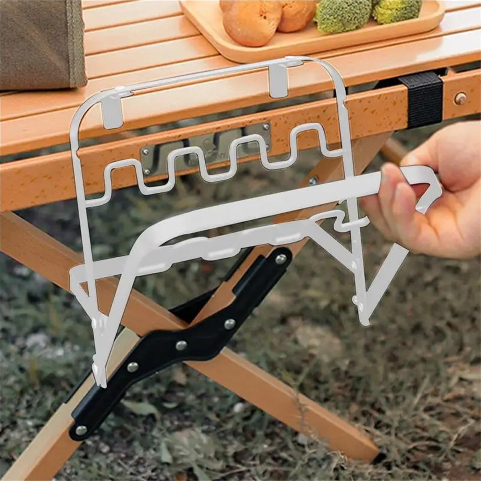 Soporte for Bolsa de Basura, Estante for Plegable Metal, Soporte for, clasificación residuos for el hogar, Cocina, Camping para Bolsas(White)