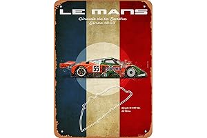 Ysirseu Le Mans Vintage 787B Metal Tin Sign 8 x 12 in:...