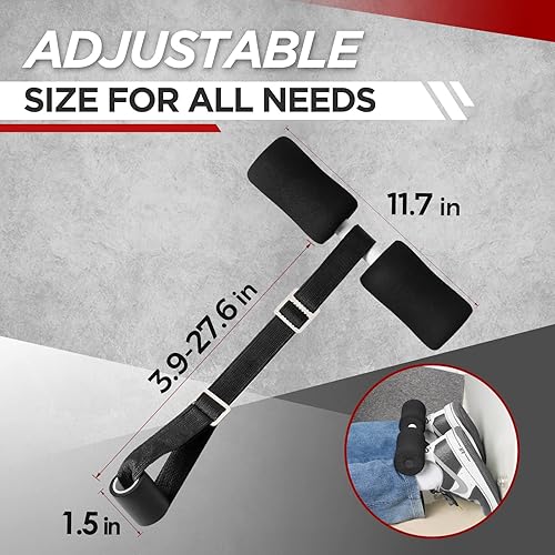 Miniatura 2 de Máquina de rizos de isquiotibiales con correa nórdica puerta de rizo nórdico equipo portátil de entrenamiento abdominal asistente ajustable para