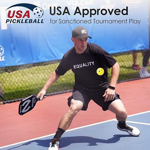 Miniatura 2 de niupipo Juego de 241 palas de pickleball aprobadas por USAPA, raquetas de pickleball de fibra de carbono de grafito, núcleo de panal de