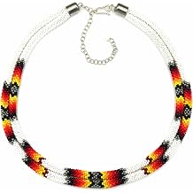 Native Style Beaded Double Strand Rope Necklace for Women Handmade