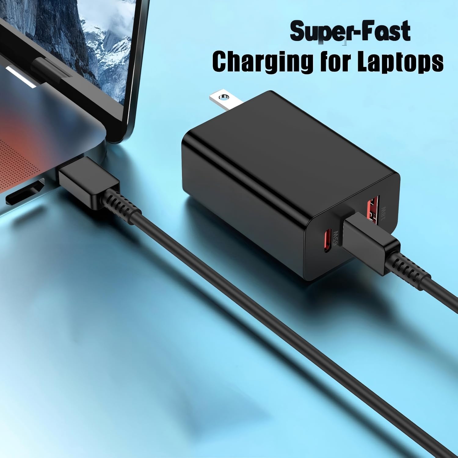 2Pack 65W USB C Wall Charger Block，3-Port 100W Type C Super Fast Charger Adapter Brick with 6/6/10/10FT Long USB C Cable for Samsung Galaxy S26 Ultra S26+/S25/S24/S23Ultra/S22/Android iPhone 17/16/15