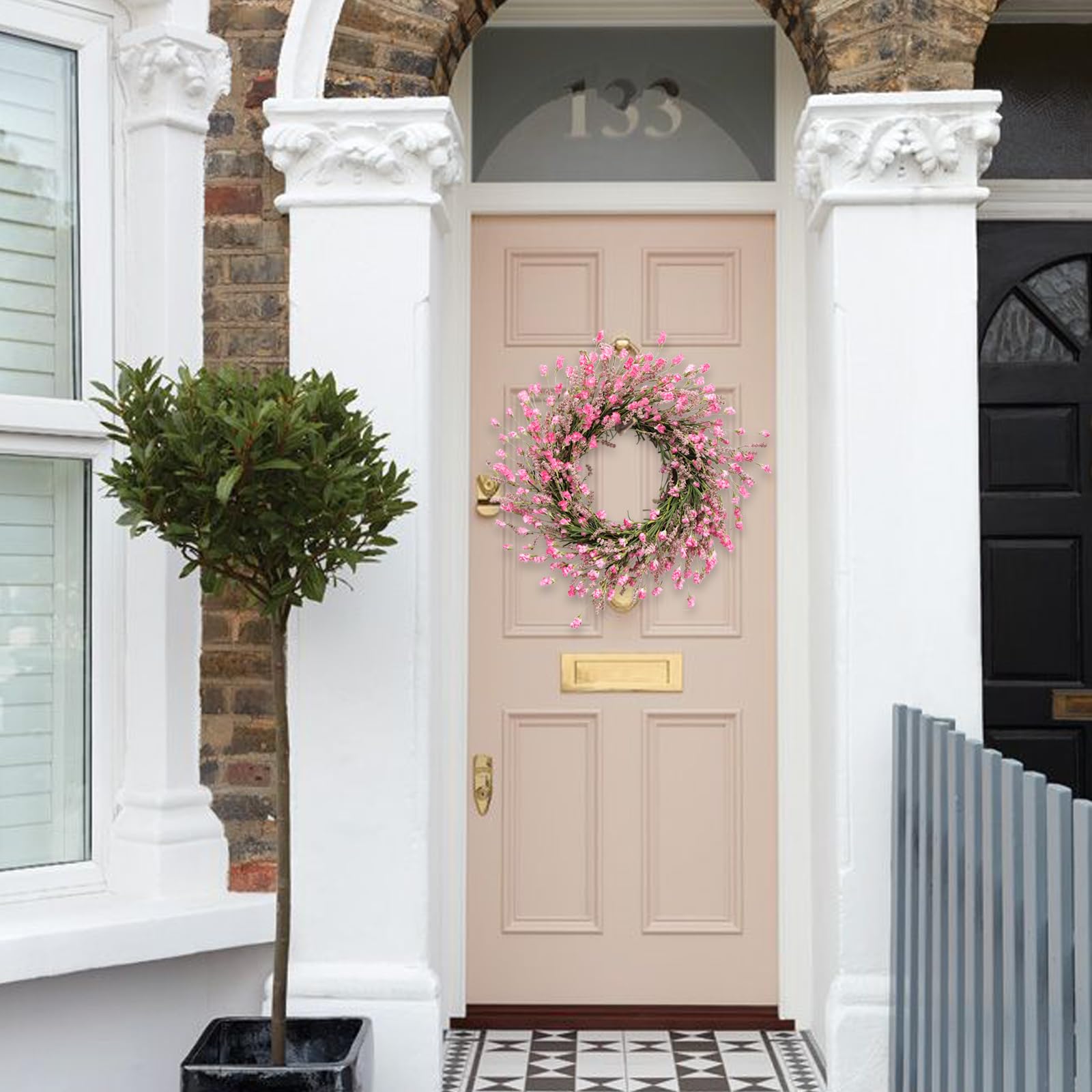 Amazon.co.jp: TEMPUS 20インチ ピンクフラワーストリング 玄関用