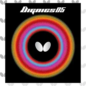 Borracha para tênis de mesa Butterfly Dignics 05 | Borracha para tênis de mesa de borboleta | 1,9 ou 2,1 mm | Vermelho ou Preto | 1 folha de borracha para tênis de mesa invertida | Borracha profissional para tênis de mesa